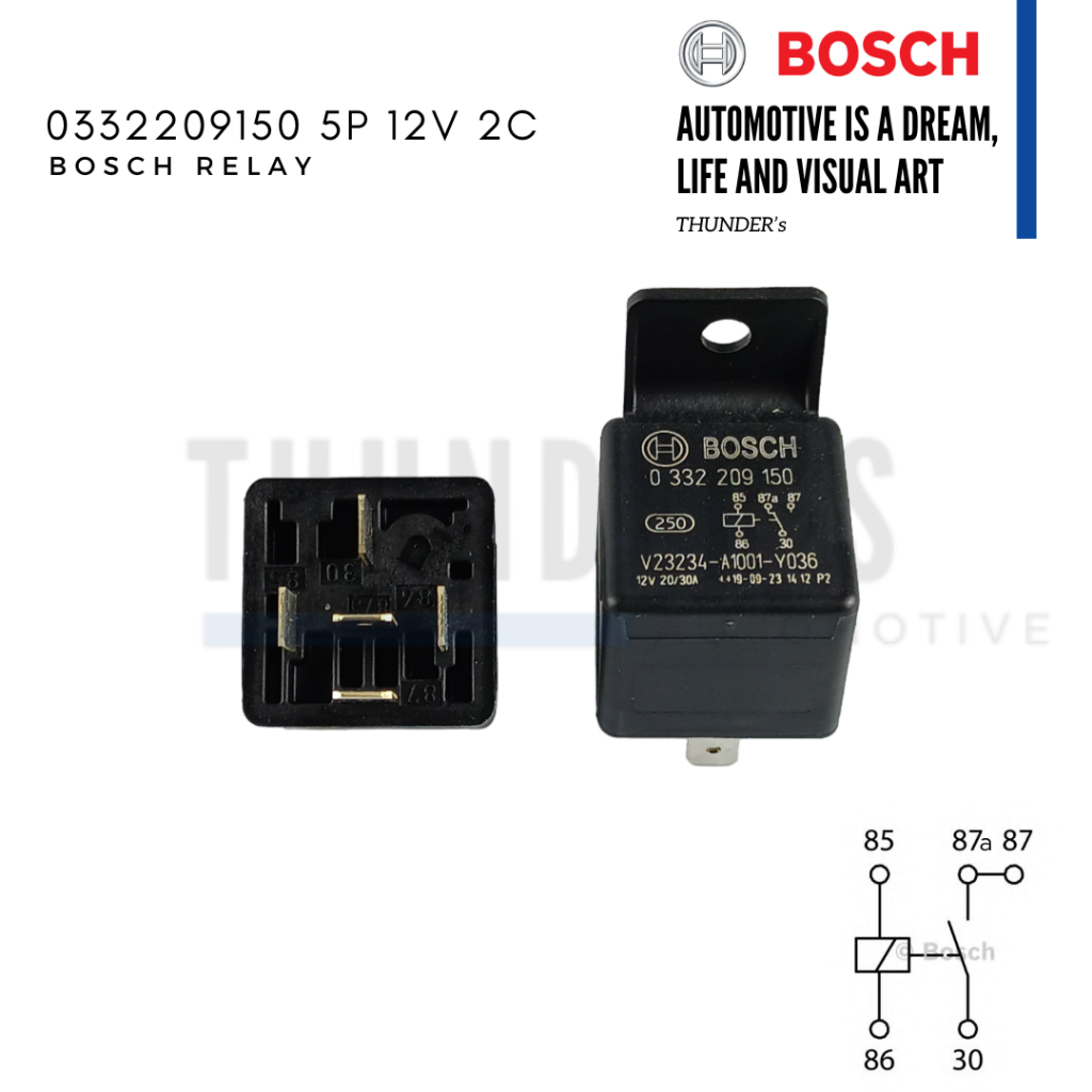 Rơle BOSCH 5 chân 2 danh bạ 0332209150 0332209203