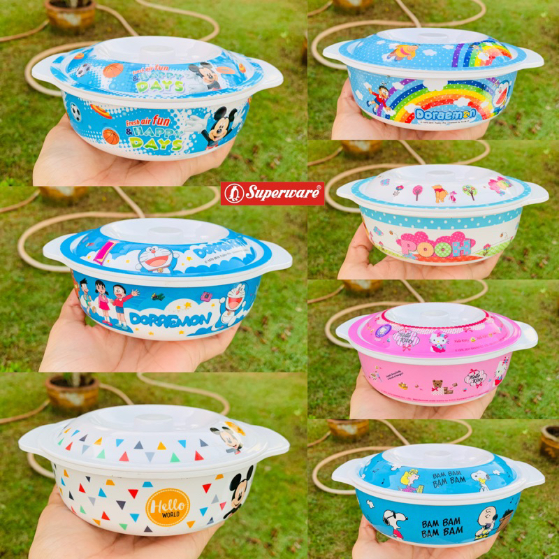 Bát có nắp Superware Họa tiết được cấp phép Melamine