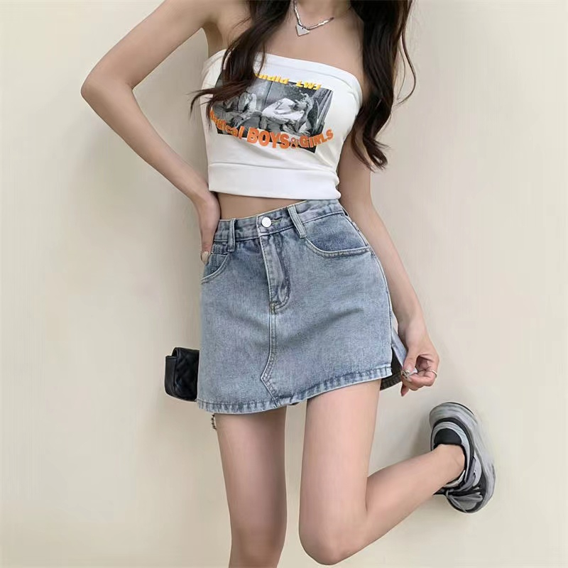 Flash y2k Váy Nữ Mặc Quần Jean baggy Y2k S-XXL