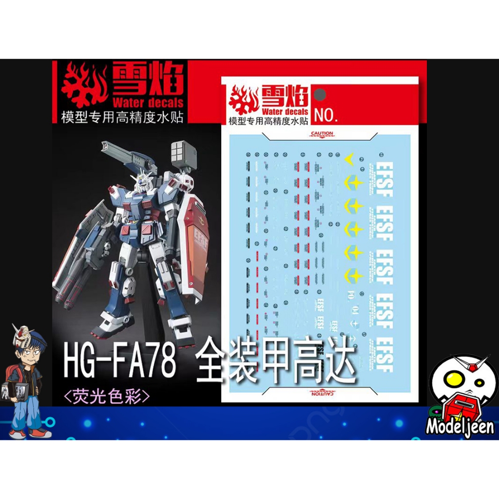 (Mẫu X-Y) 205 Decal Nước HG1 / 144 Full Armor Gundam (Thunderbolt)