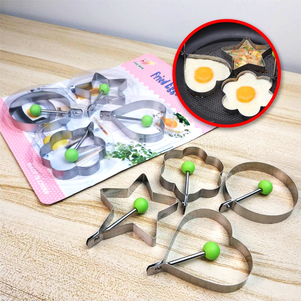 Khuôn trứng chiên Pancake Wan Snacks Chất liệu thép không gỉ (Bộ 5 miếng)