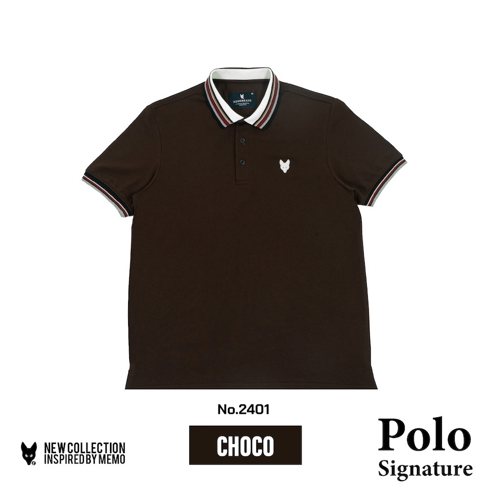 Áo Polo AEIOU Nâu Chocolate Memo Cao Cấp Chữ Ký Mẫu Sản Phẩm Được Cấp Phép Chính Hãng CHOCO