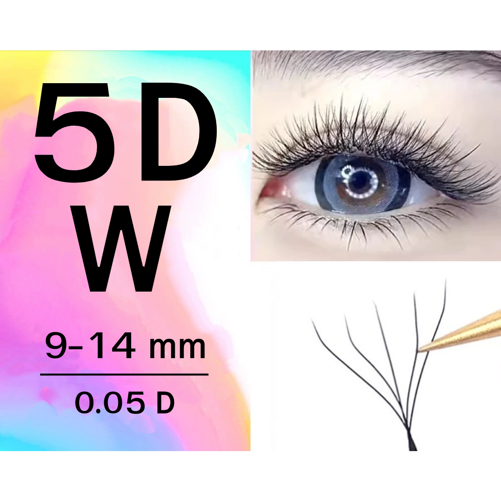 Lông Mi Bạch Kim Giả 5DW Lông Mi 0.05D Nối Mi W 5D Premium 5DW 0.05D Y 4D 5D