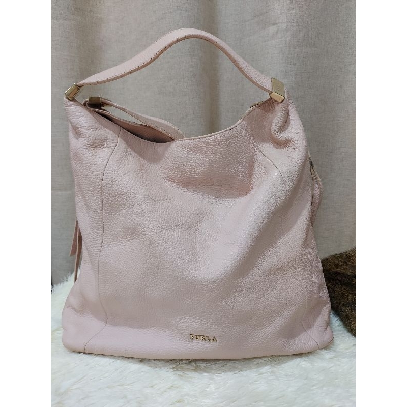 Dây đeo vai bằng da màu hồng FURLA Chính hãng