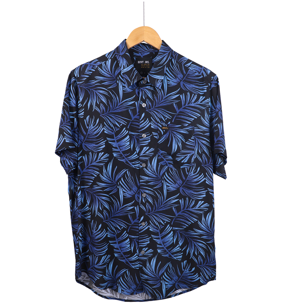ÁO THUN RAYON CAO CẤP BOVY- ÁO THUN RAYON có họa tiết lá Bas11273