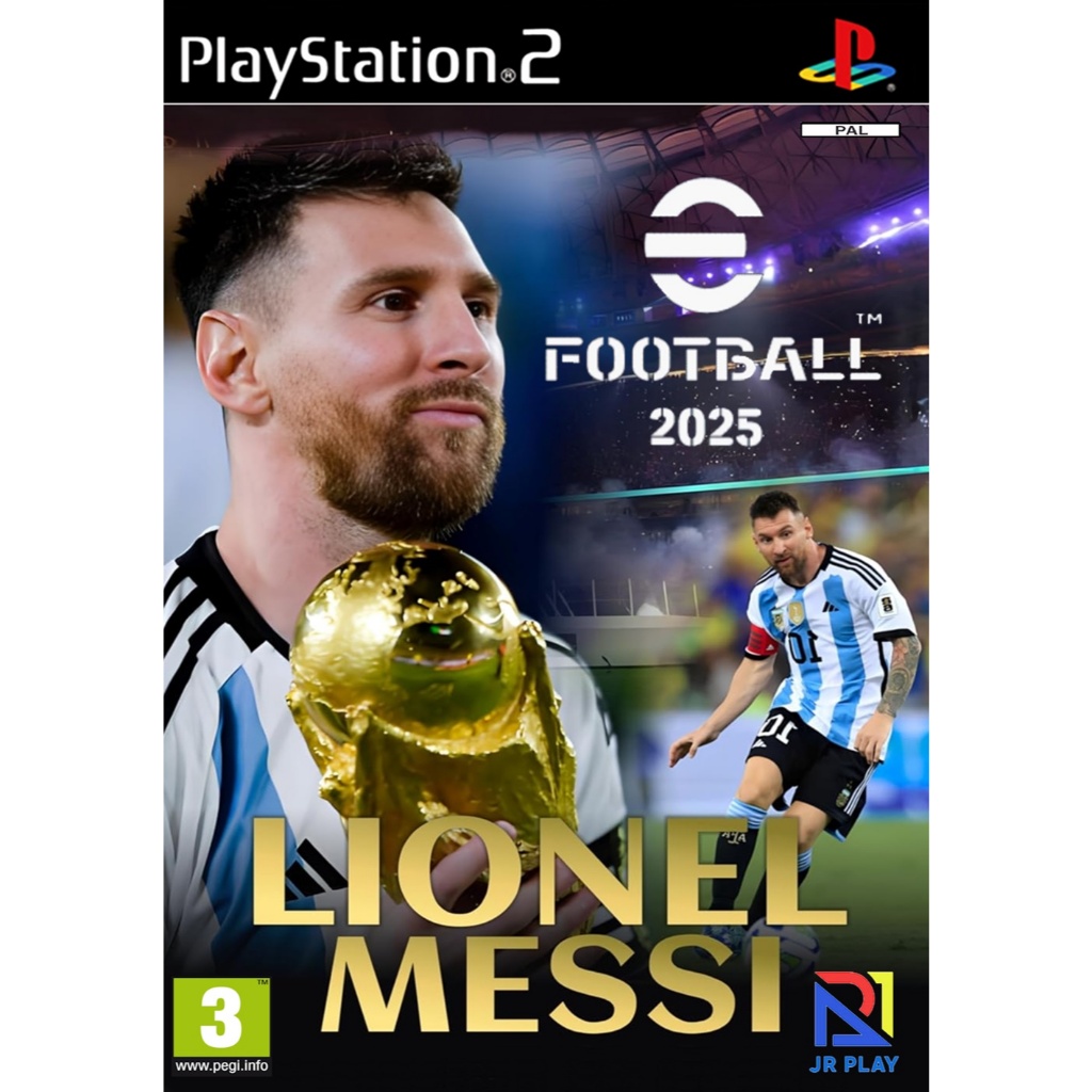 Đĩa chơi Game PS2 PES 2025 efootball Pro Evolution Soccer 2025 Chất lượng in màn hình tiếng Anh Giao