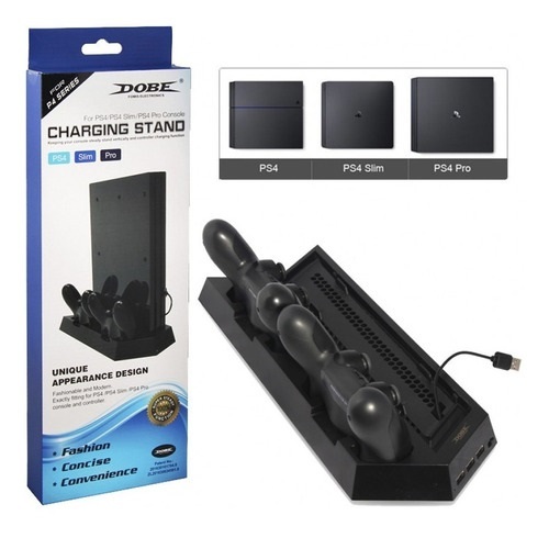 HÀNG MỚI ĐẾN Ps4 Pro Ps4 Slim Ps4 Đứng 2 Cấp Độ Gió Chính Hãng Dobe 2 Quạt 2 Sạc TP4-023B TP4023b