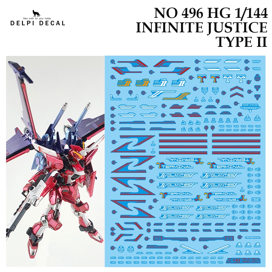 ❈ ้ ❈ [DELPI] 496 HG INFINITE JUSTICE TYPE II GUNDAM 1 / 144 DÍNH NƯỚC