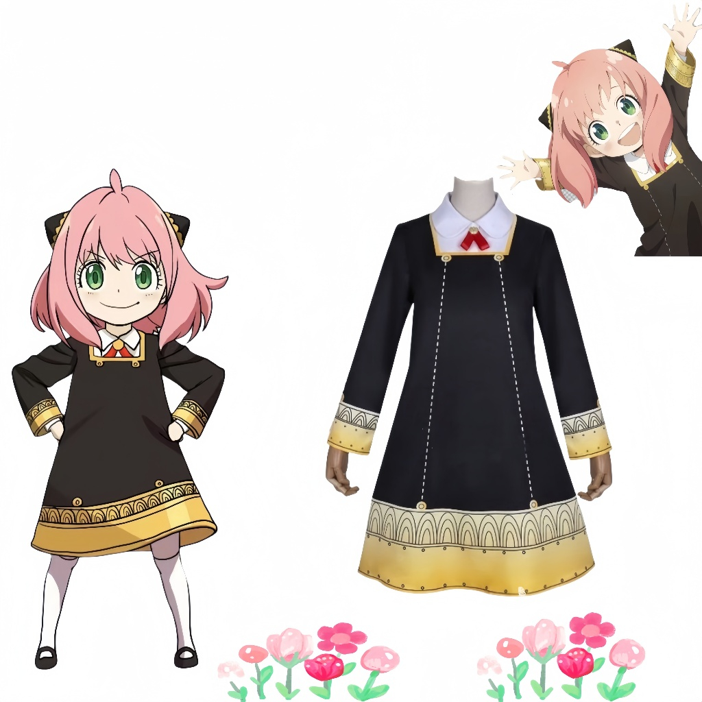 Anya cosplay Suit Forger Dress gián điệp x gia đình Quần áo Halloween Trang phục trẻ em