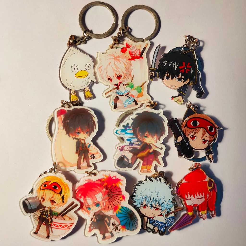 Gintama-Gintokisagata Okita Kagura Shinsuke Hijikata Gintoki Móc Khóa