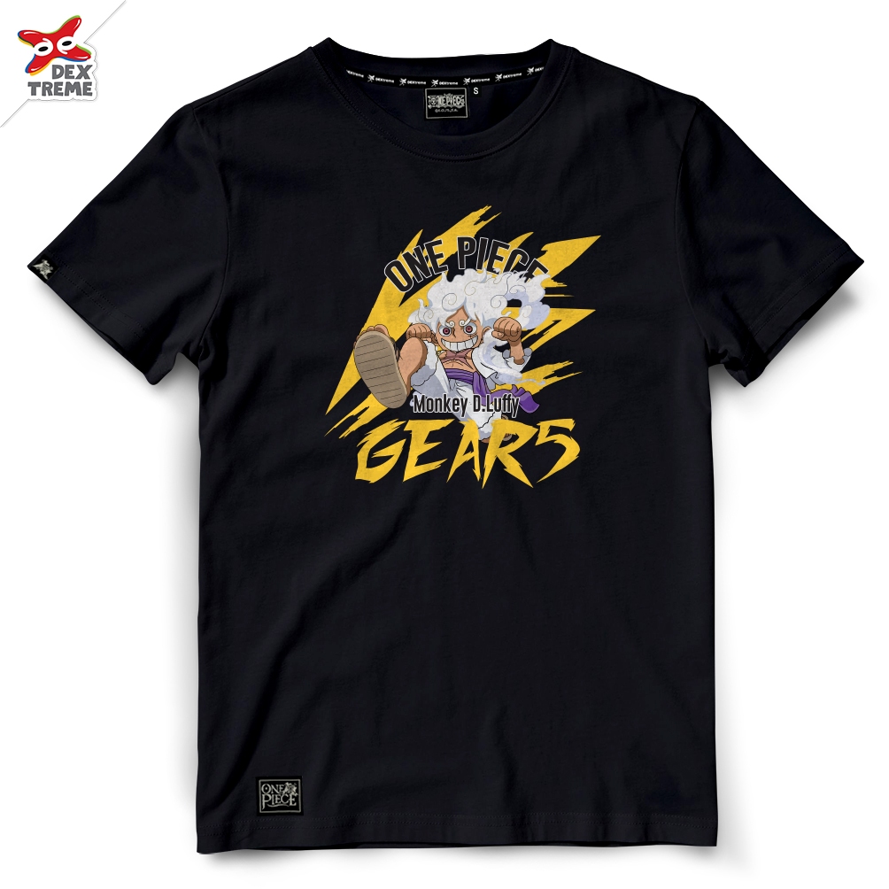 Áo thun Dextreme One Piece (DOP-2004) One Piece Luffy GEAR 5 Joyboy 5 họa tiết có sẵn màu đen trắng.