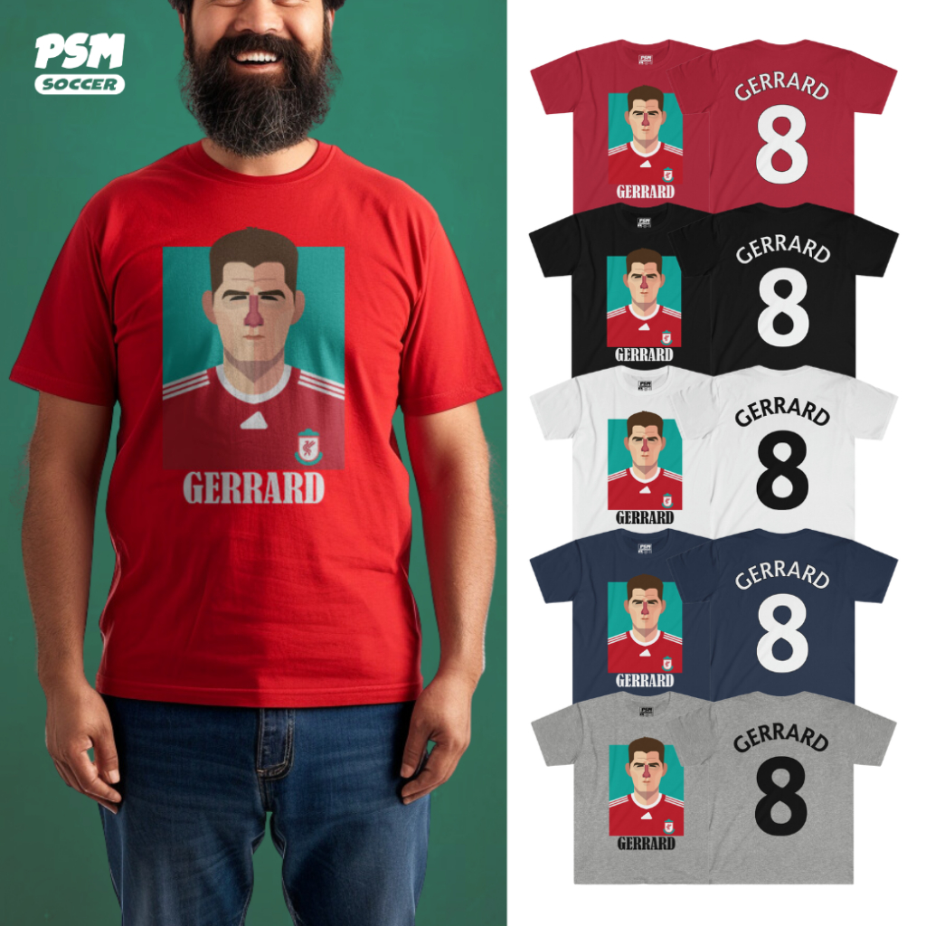 Áo thun bóng đá PSM Steven Gerrard Liverpool Thiên nga đỏ