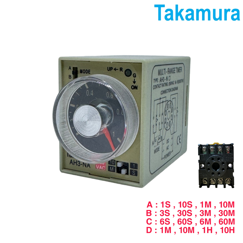 Hẹn giờ đa dải Takamura AH3-N AH3-NA, AH3-NB, AH3-NC, AH3-ND