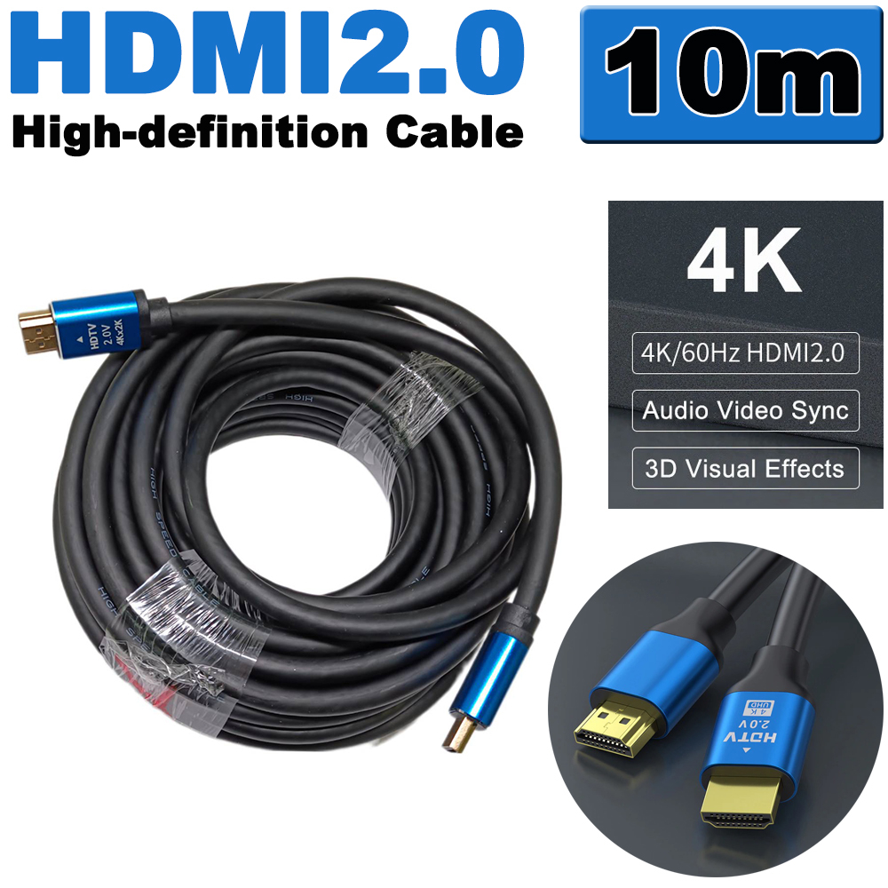 Cáp HDMI2.0 Độ Nét Cao 10m 4K 60Hz 2K 144Hz Cho TV IPTV PC XBOX PS3 / 4 HDMI 2.0