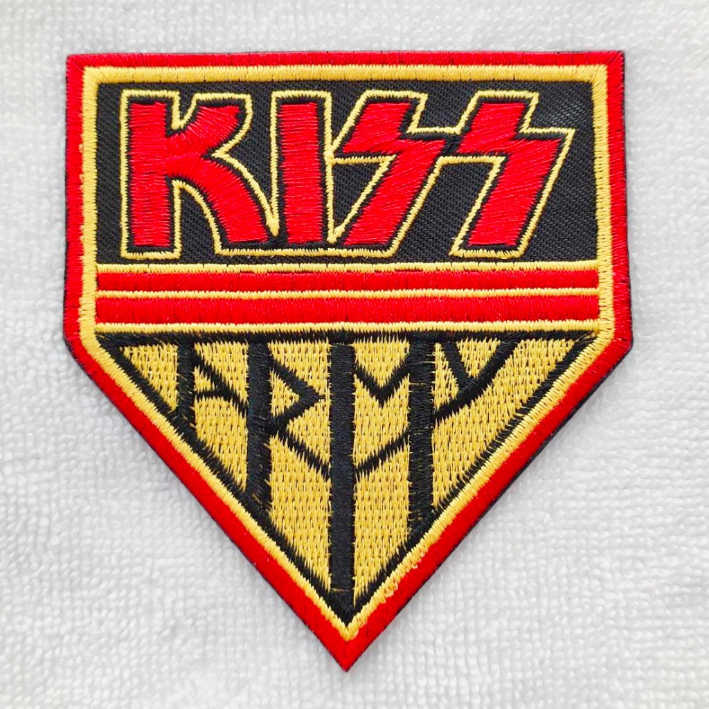 Miếng dán cánh tay Iron-On Band Rock Logo kim loại nặng KISS Sticker