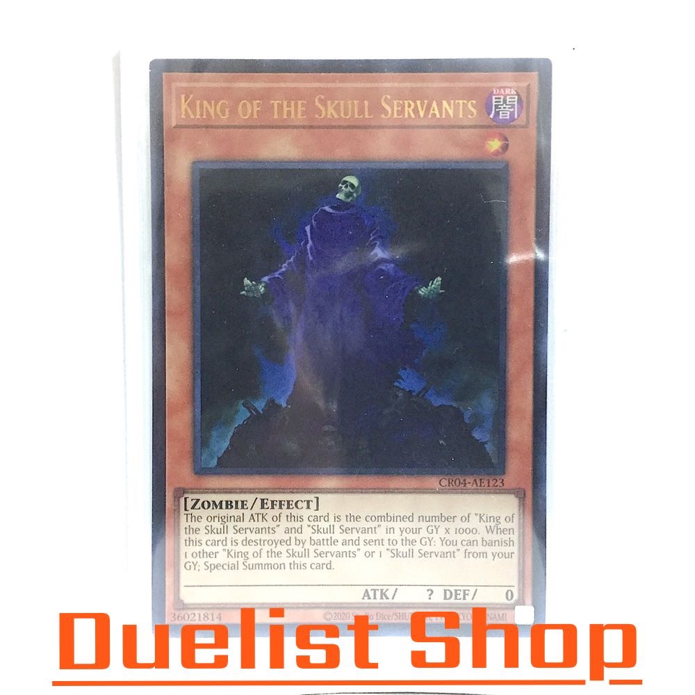 King of the Skull Servants (UR) Monster Dark Level1 [Zombie / Effect] Set CR04-AE123 Yu-Gi-Oh Thẻ OC