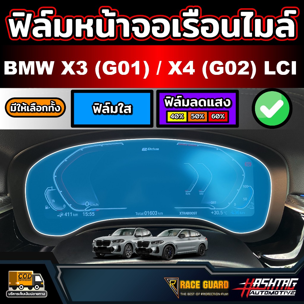 Phim bảo vệ đồng hồ tốc độ cho BMW X3 (G01) X4 (G02) LCI Model 2021-nay