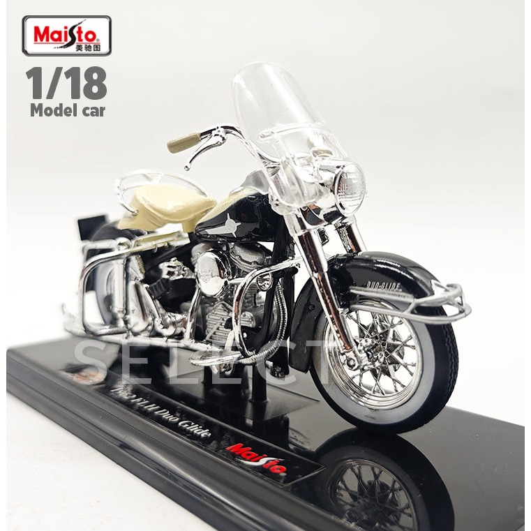HARLEY-DAVIDSON 1962-FLH-Duo-Glide Maisto 1: 18 (Có khiếm khuyết màu nhạt) Yêu cầu mọi người