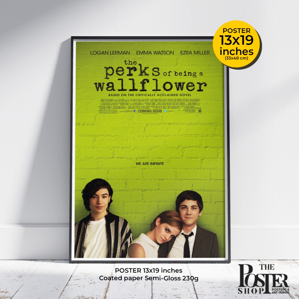 The Perks of Being a Wallflower Poster Phim chuyển thể từ cùng một cuốn tiểu thuyết Logan Lerman Emm