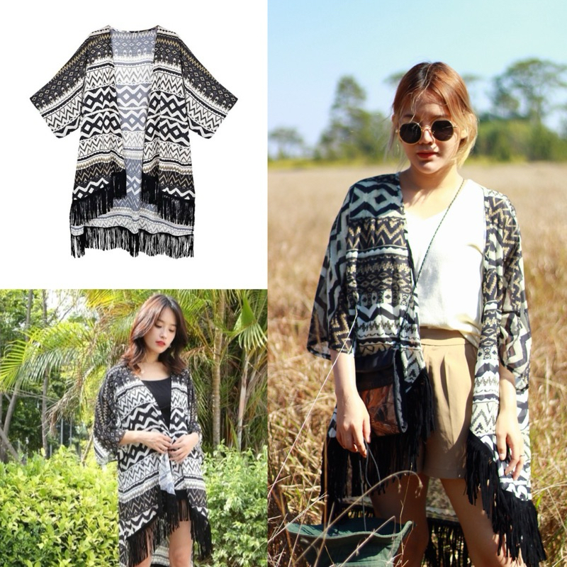 Áo choàng Bohemian Kimono