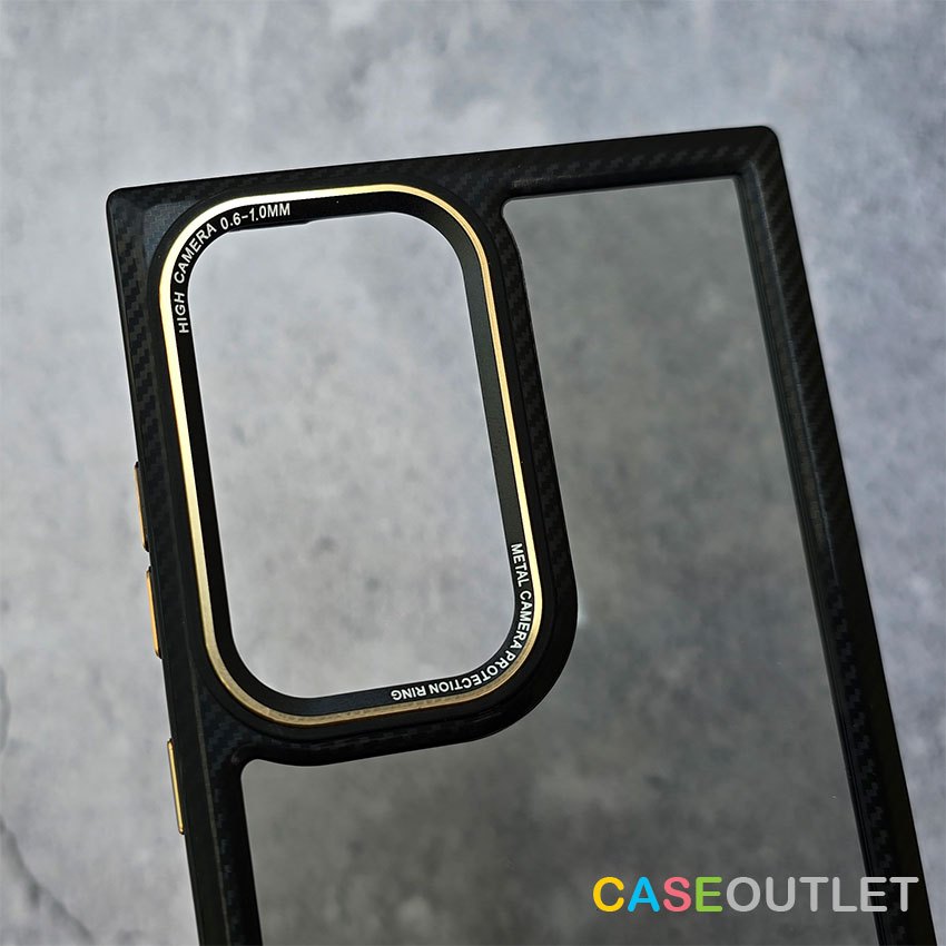 Ốp lưng Samsung S23 S24 Ultra plus S24ultra Bảo vệ Camera Kim loại Viền vàng Viền đen Kevlar