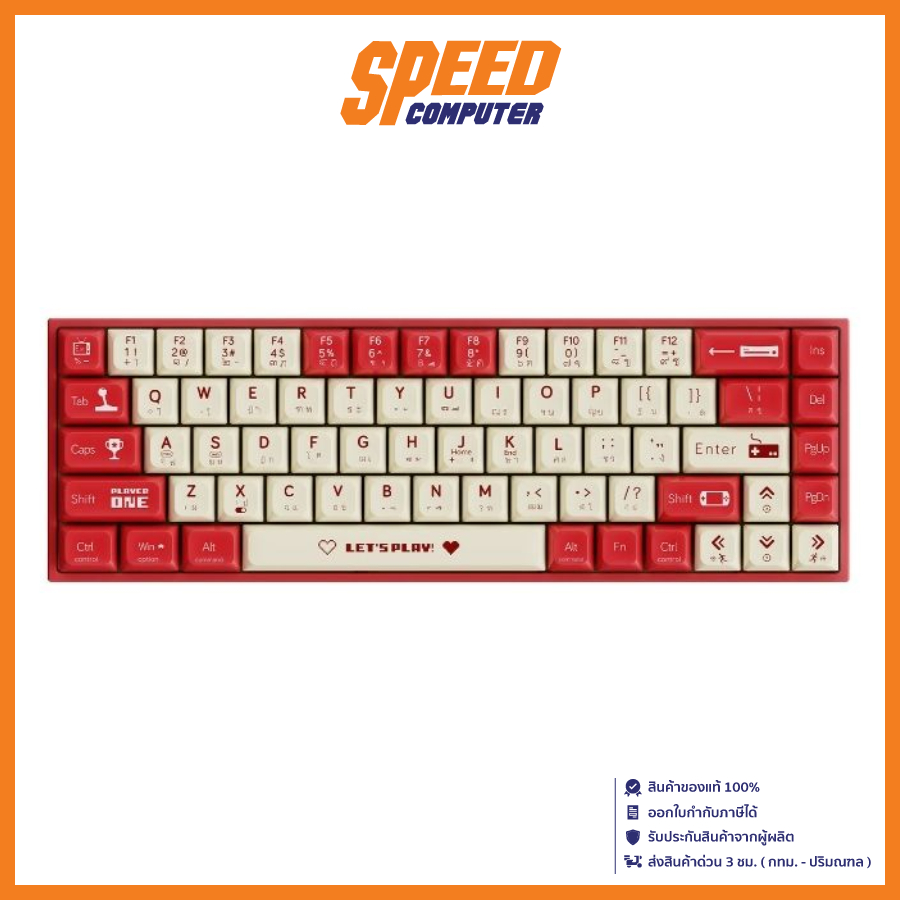 AJAZZ AK680 Wired Lets Play Red Blue / Red Switch KEYBOARD (❈ ์ ❈ ์ 🇾) || Bằng máy tính tốc độ