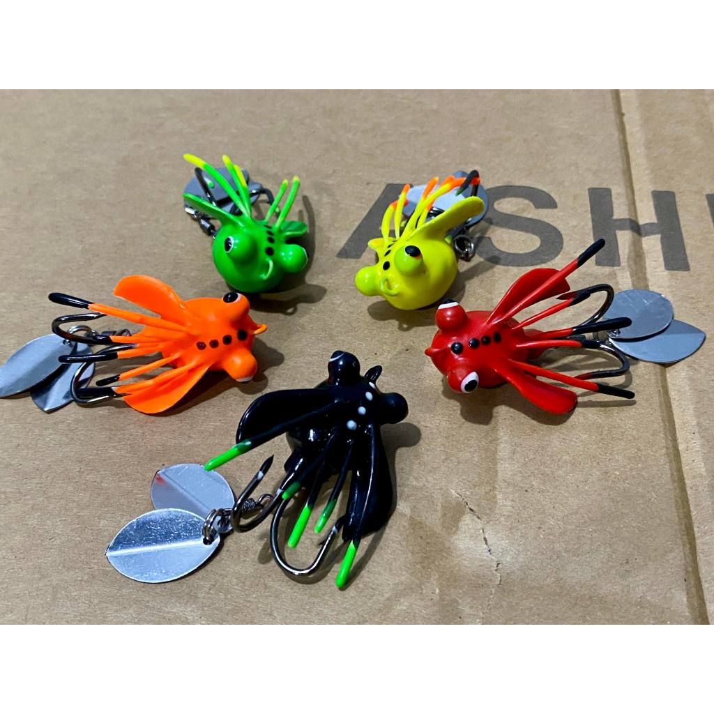 [Như thể hiện trong bức ảnh] Mồi giả MB Câu cá cao su Ếch Nhím MB03