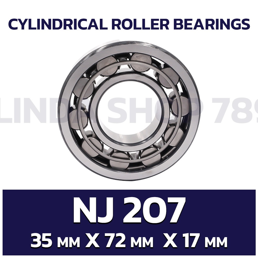 Con lăn hình trụ lồng đồng NTN NJ207 (Kích thước 35mm x 72mm x 17mm)