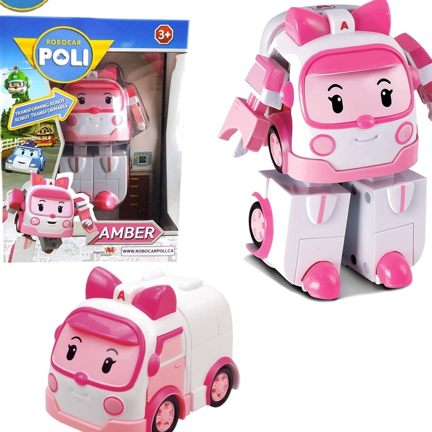 Robot biến hình Mini Robocar Poli Hổ phách 3 "Mã đồ chơi SVR83047