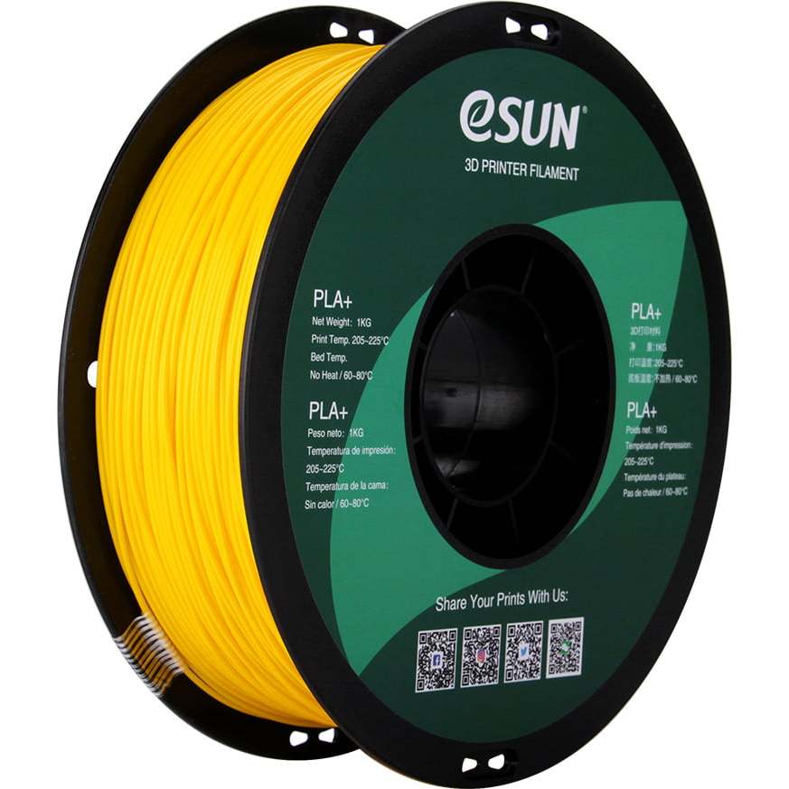 Màu vàng eSUN ePLA-Gloss 1.75mm 1 Kg. ePLA Gloss 3d Máy in Dây tóc Vật liệu in sợi nhựa