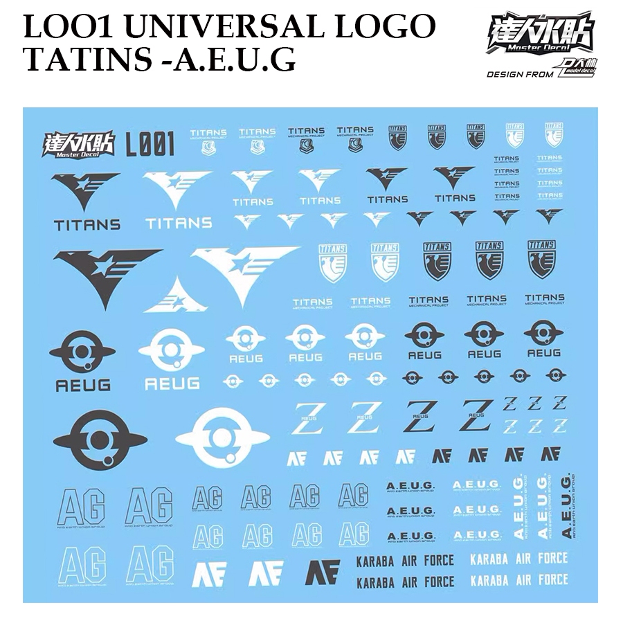 ❈ ้ ❈ [MASTER DALIN] L 001 TATINS A.E.U.G LOGO ĐA NĂNG LƯỢNG NƯỚC DECAL [FLOURESCENT] MODEL KIT L001