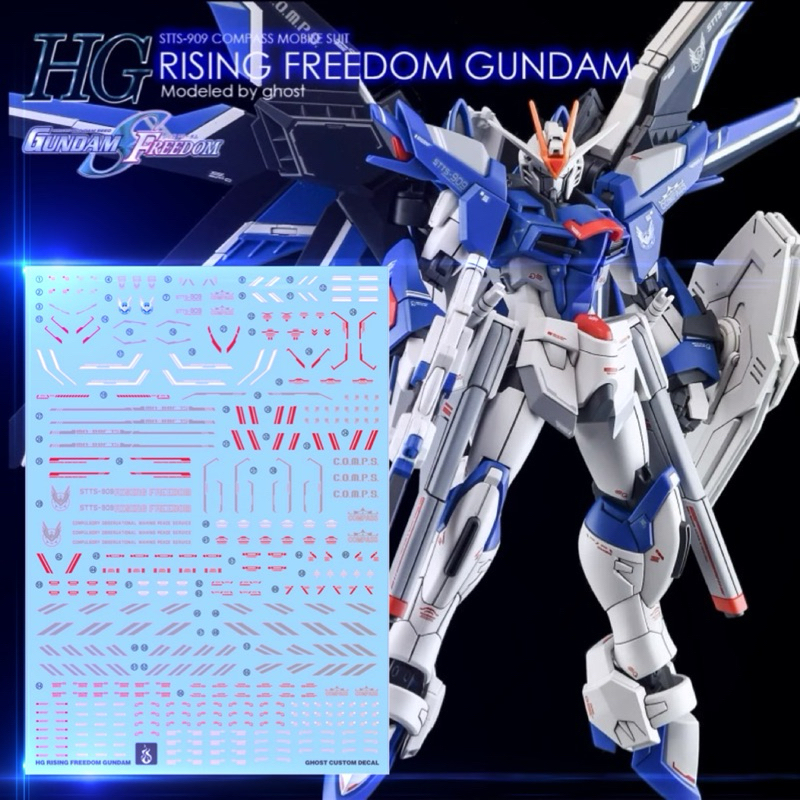 GHOST HGCE DECAL HG RISING FREEDOM GUNDAM Blacklight U