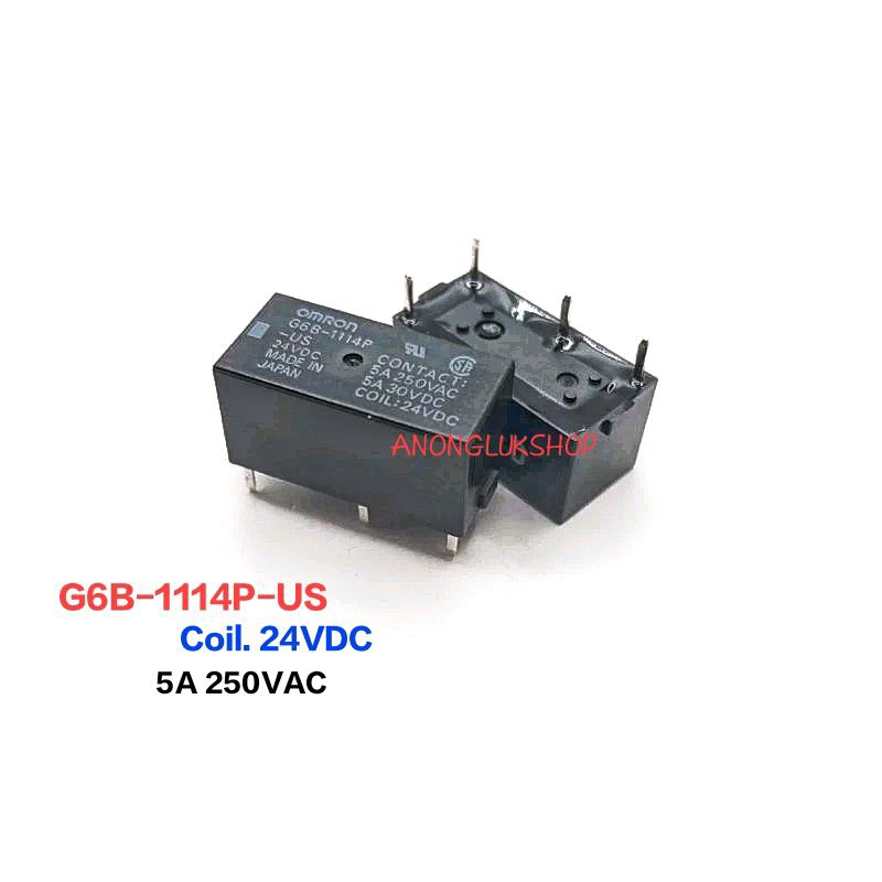 1 Cái G6B-1114P-US 5VDC 12VDC 24VDC 4 chân nhọn RELAY Dòng điện 5A 250VAC G6B-1114P