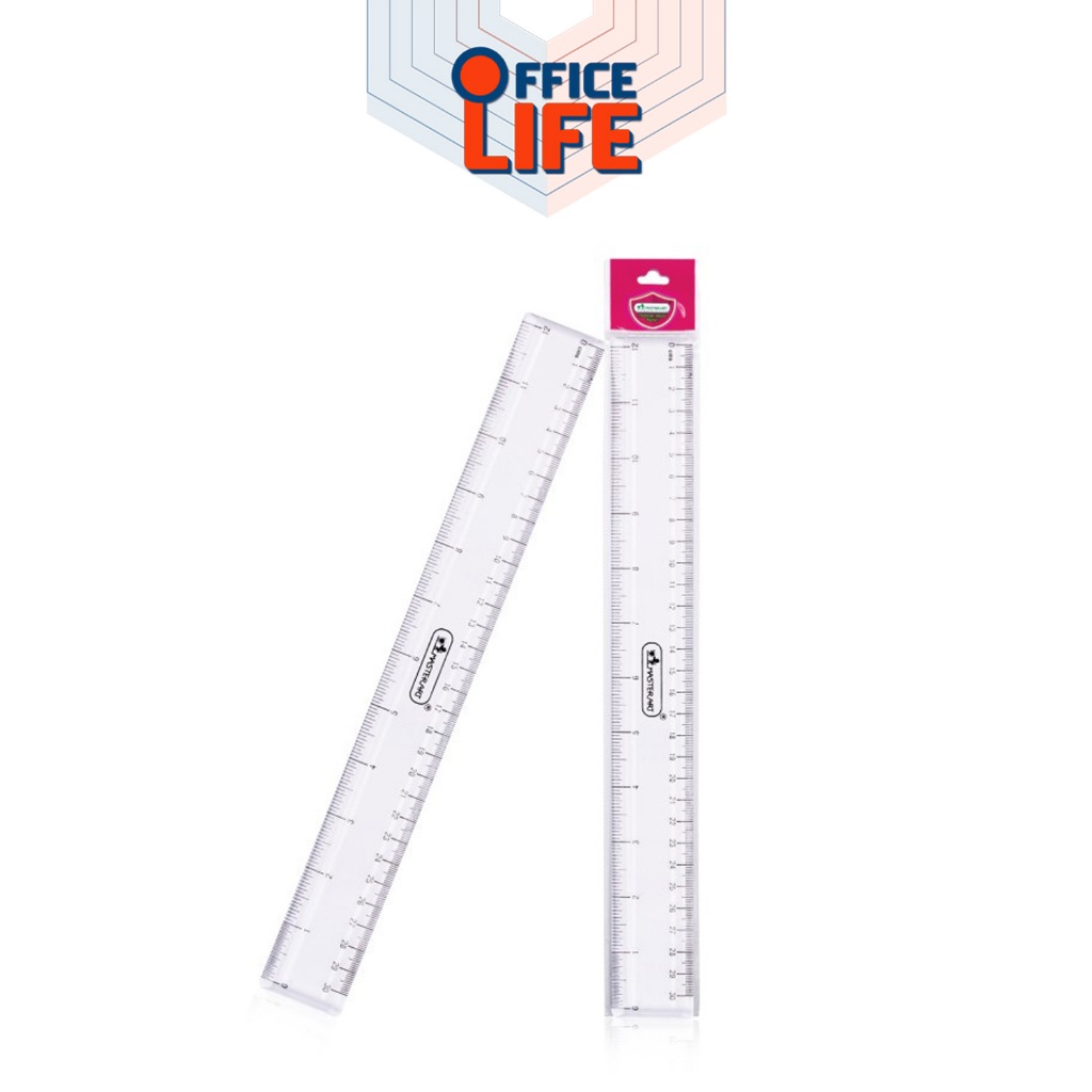 Master Art (Master Art) Thước Nhựa Cứng Mẫu MR12 / 6 Inch MR6 Size 6 Và 12 (1 Cái)