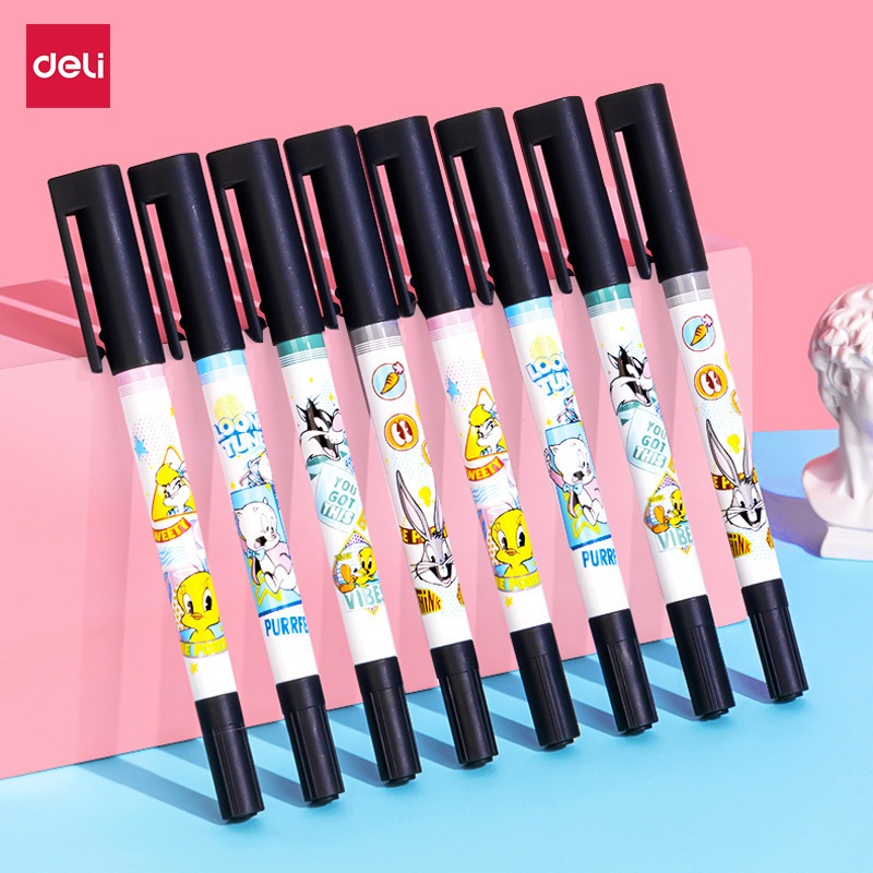 Bút đánh dấu hai đầu Deli Black Hoạt hình Bugs Bunny