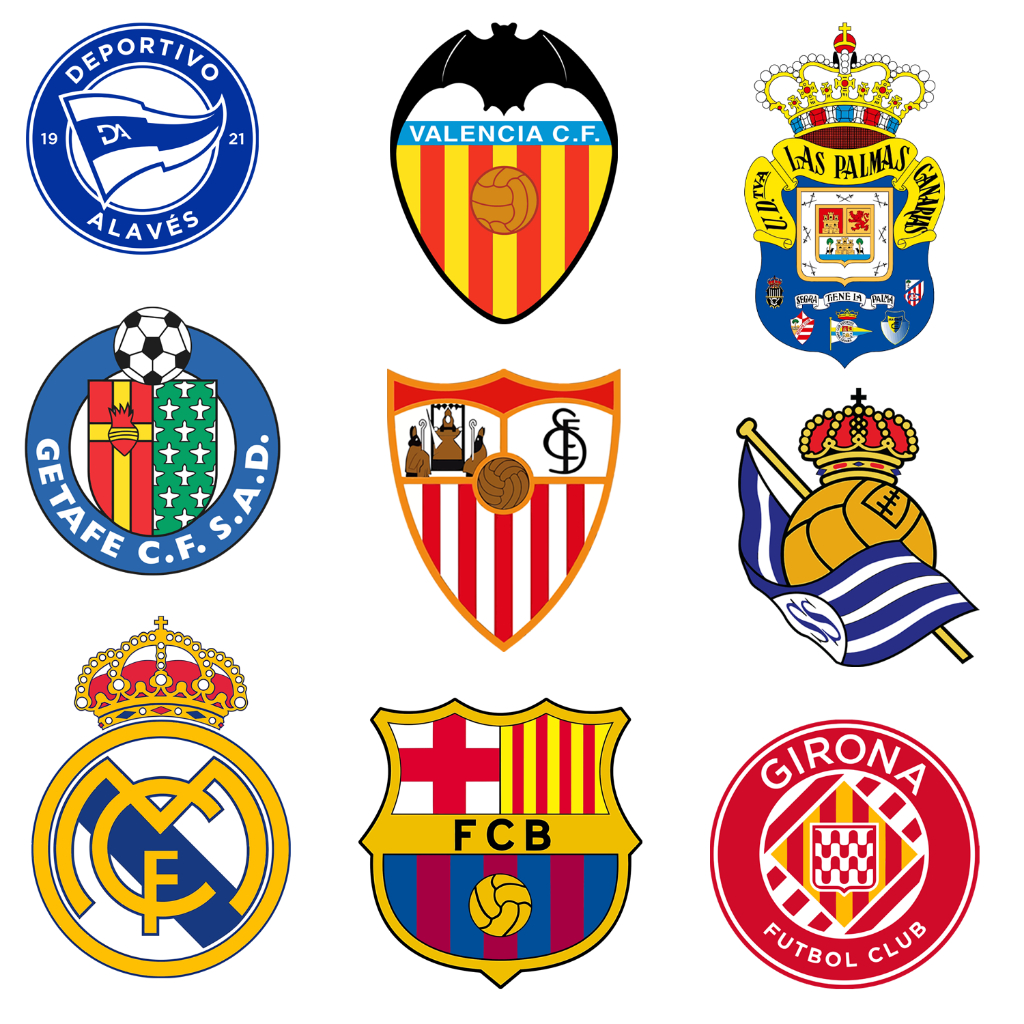Hot Iron-On Patch Đội tuyển bóng đá La Liga League Áo khoác tay kèm túi mũ Dễ sử dụng