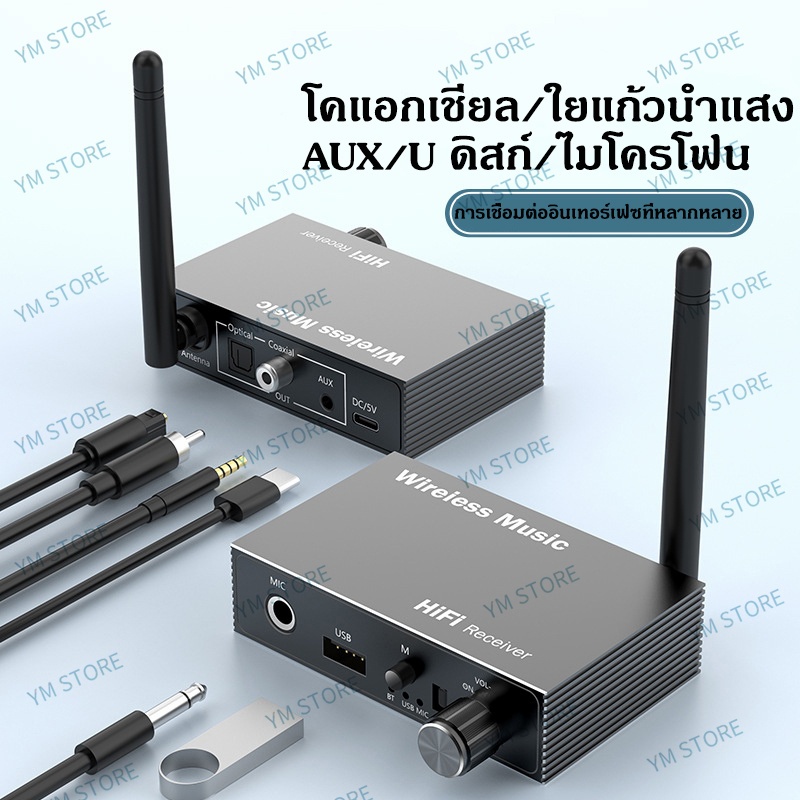 Bộ thu âm thanh Bluetooth đồng trục 5.3 Loa khuếch đại cũ 6.5 Micro Karaoke Đĩa U (RS1)