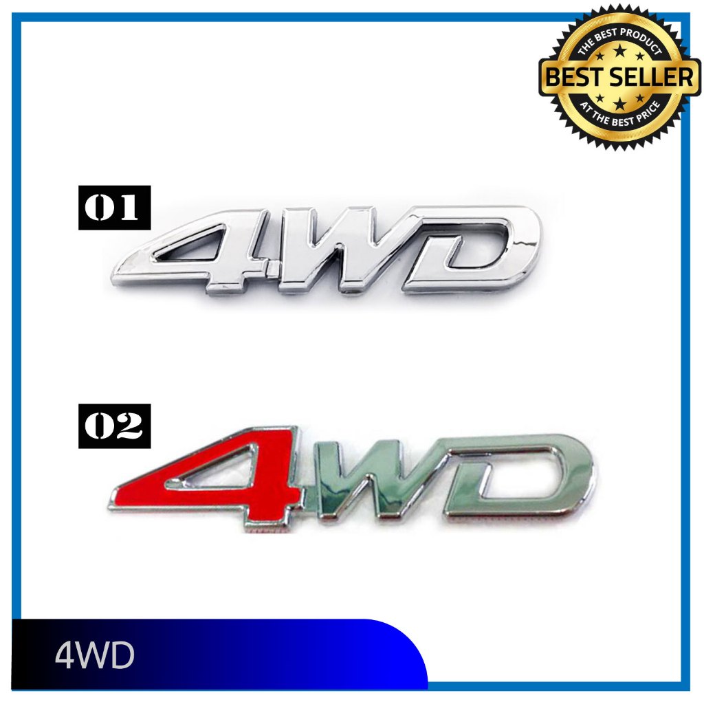 1 Cái 4WD LOGO 4WD ABS Nhựa Chữ Xe 4WD