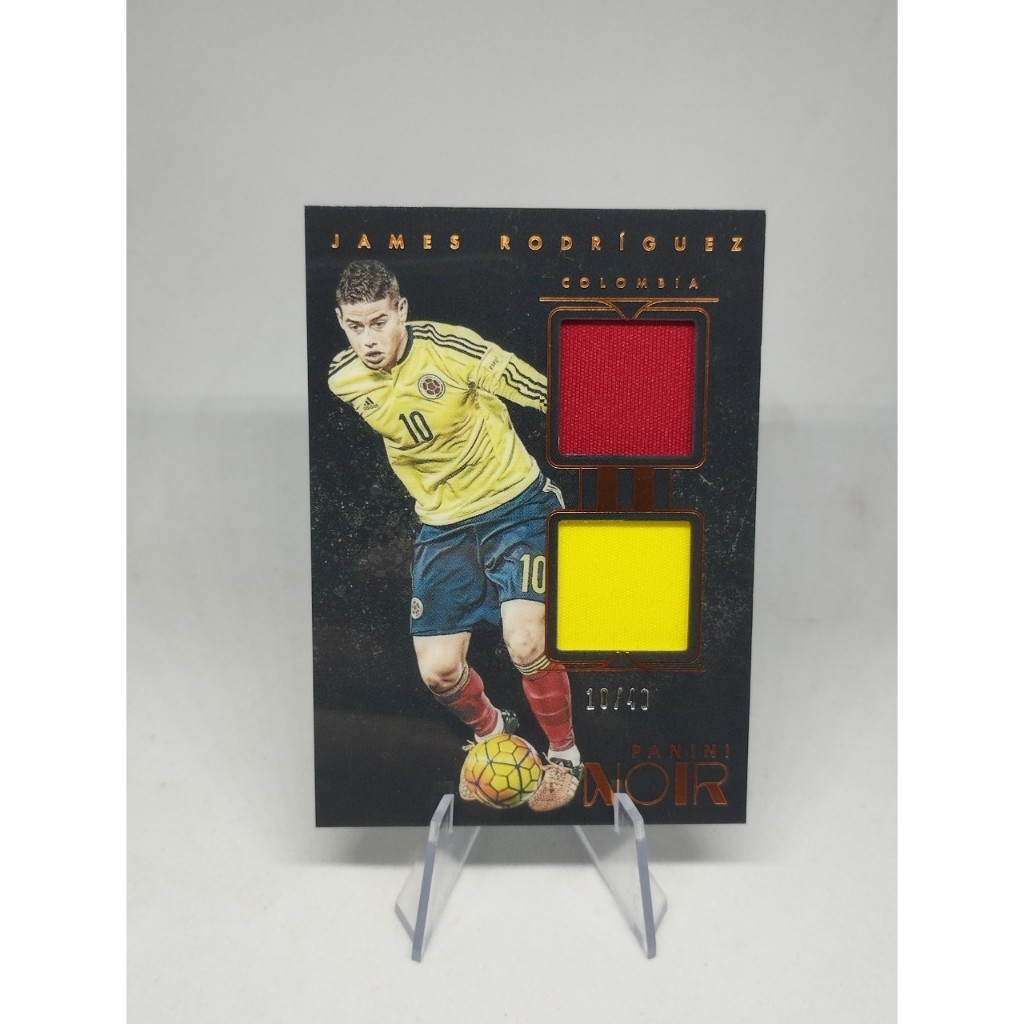 Panini Noir James Rodriguez 10 / 40 Dual Jersey Colombia 2016-17 Thẻ phụ tùng bóng đá