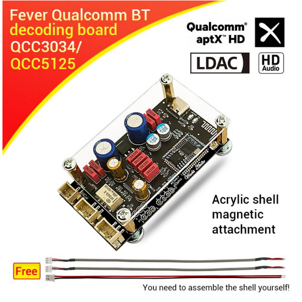 Bảng giải mã không mất WUZHI QCC5125 Bluetooth 5.1 chính hãng APTX LDAC