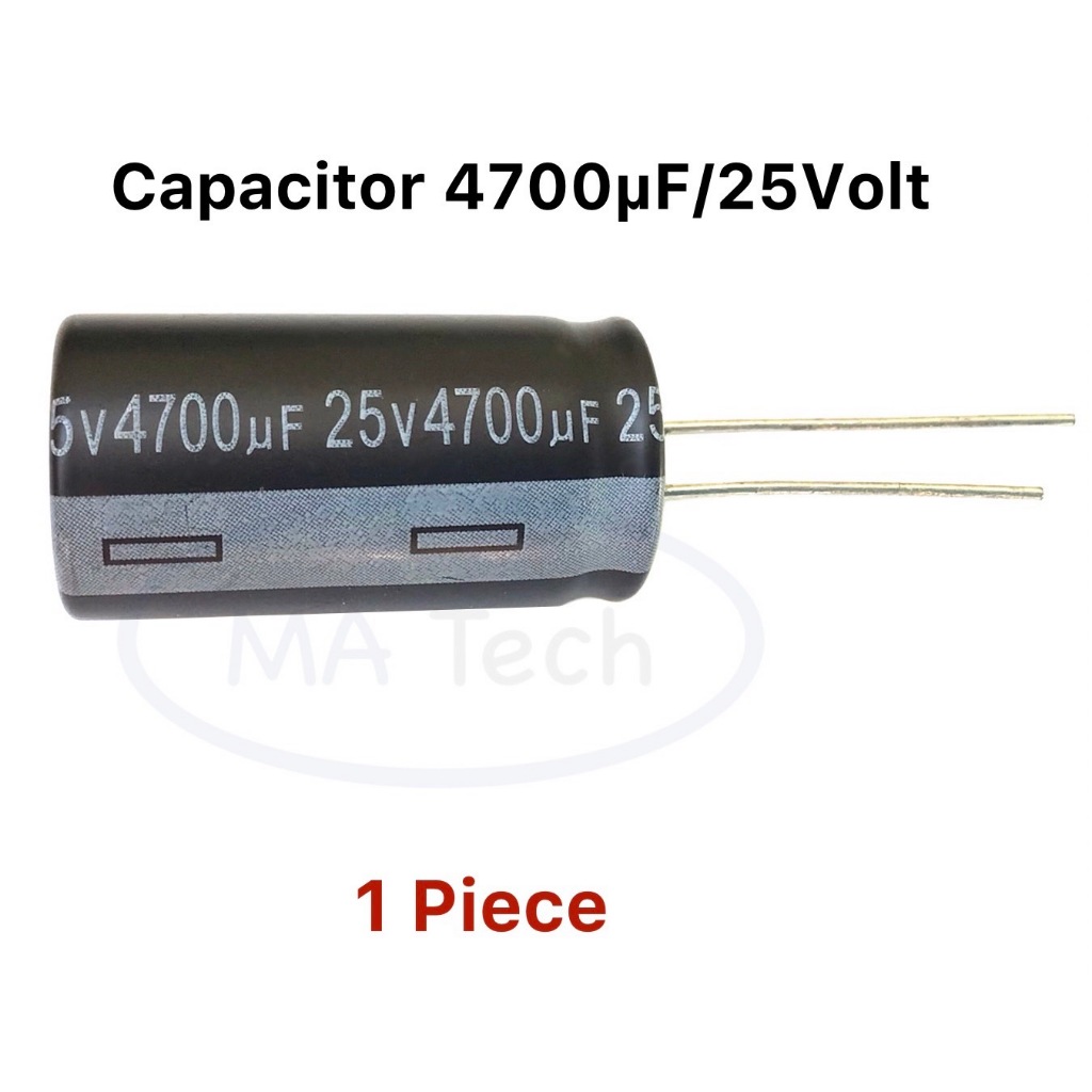 Tụ điện 4700uf 25V 4700uf / 25V Kích thước 1.6x3.0cm Số lượng 1 Cái