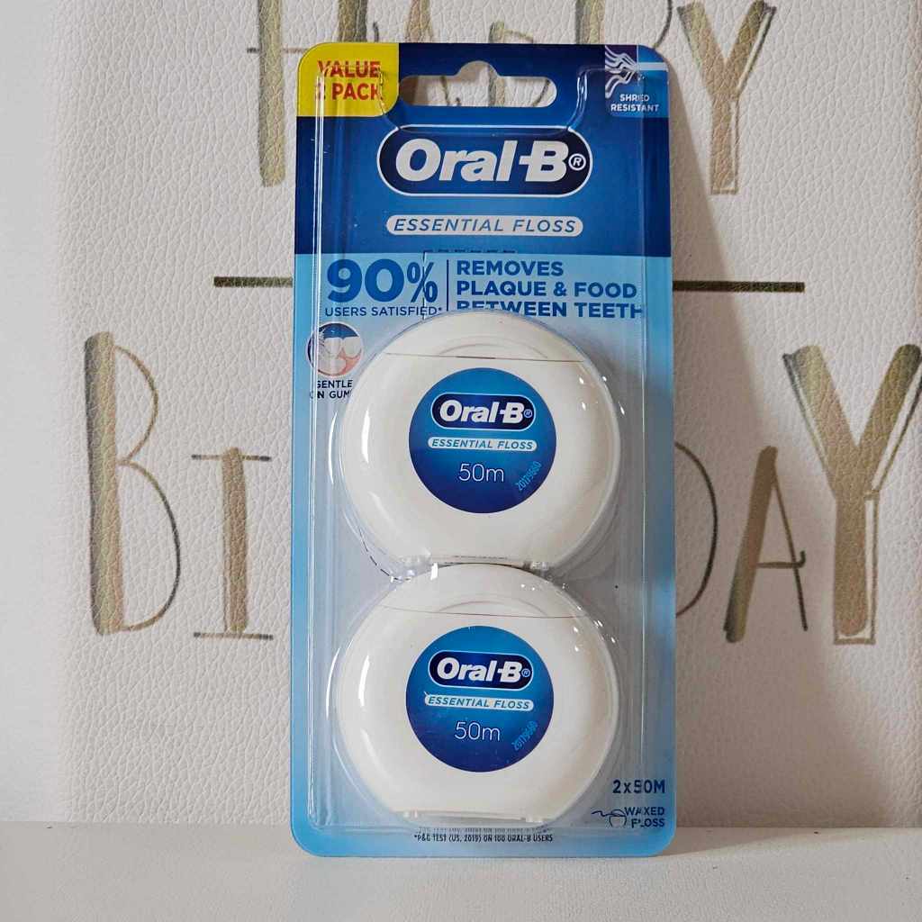 ORAL B Oral-b Essential Flos Nha khoa 50 mét x 2 miếng gói b miệng