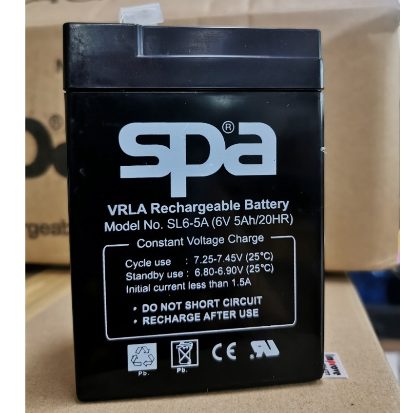 Pin dự phòng 5AH 6V Xe điện Xe máy Đèn khẩn cấp Pin năng lượng mặt trời SPA Giao hàng nhanh chóng-Tr