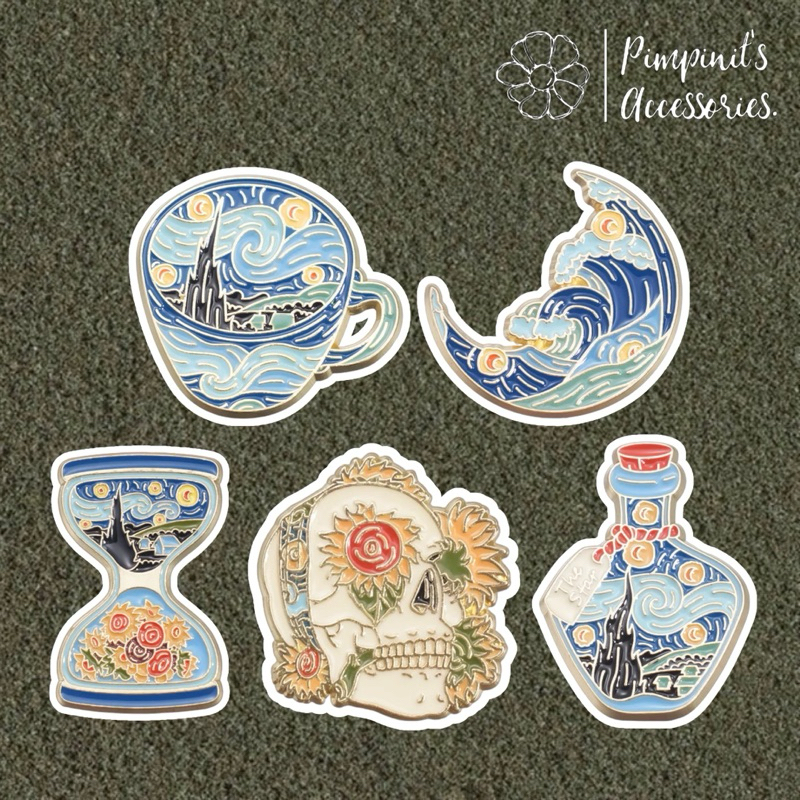 Shop: Bộ trâm cài dầu VINCENT VAN GOGH | Pin Enamel