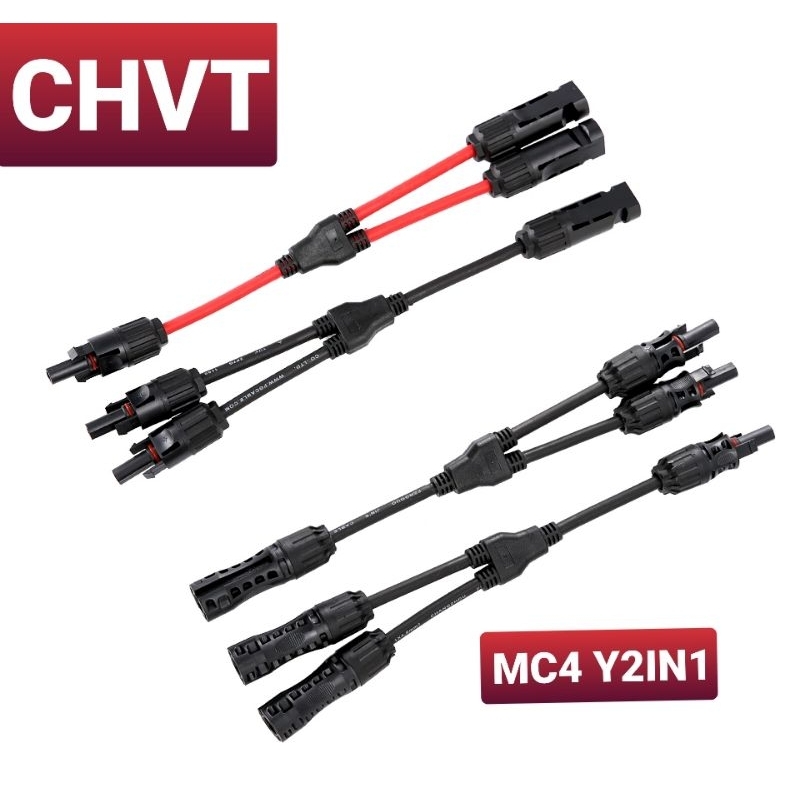Cáp MC4 Y 2 đầu vào 1 đầu ra (Được sử dụng để kết nối các tấm pin mặt trời song song) (MC4 Y2 trong 