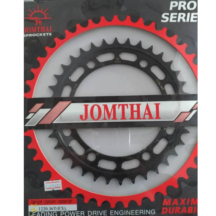 Bánh xích sau jomthai CBR250R / CB300F / CBR300R (520) 36T CBR250R / CB300F / CBR300R (520) 36T