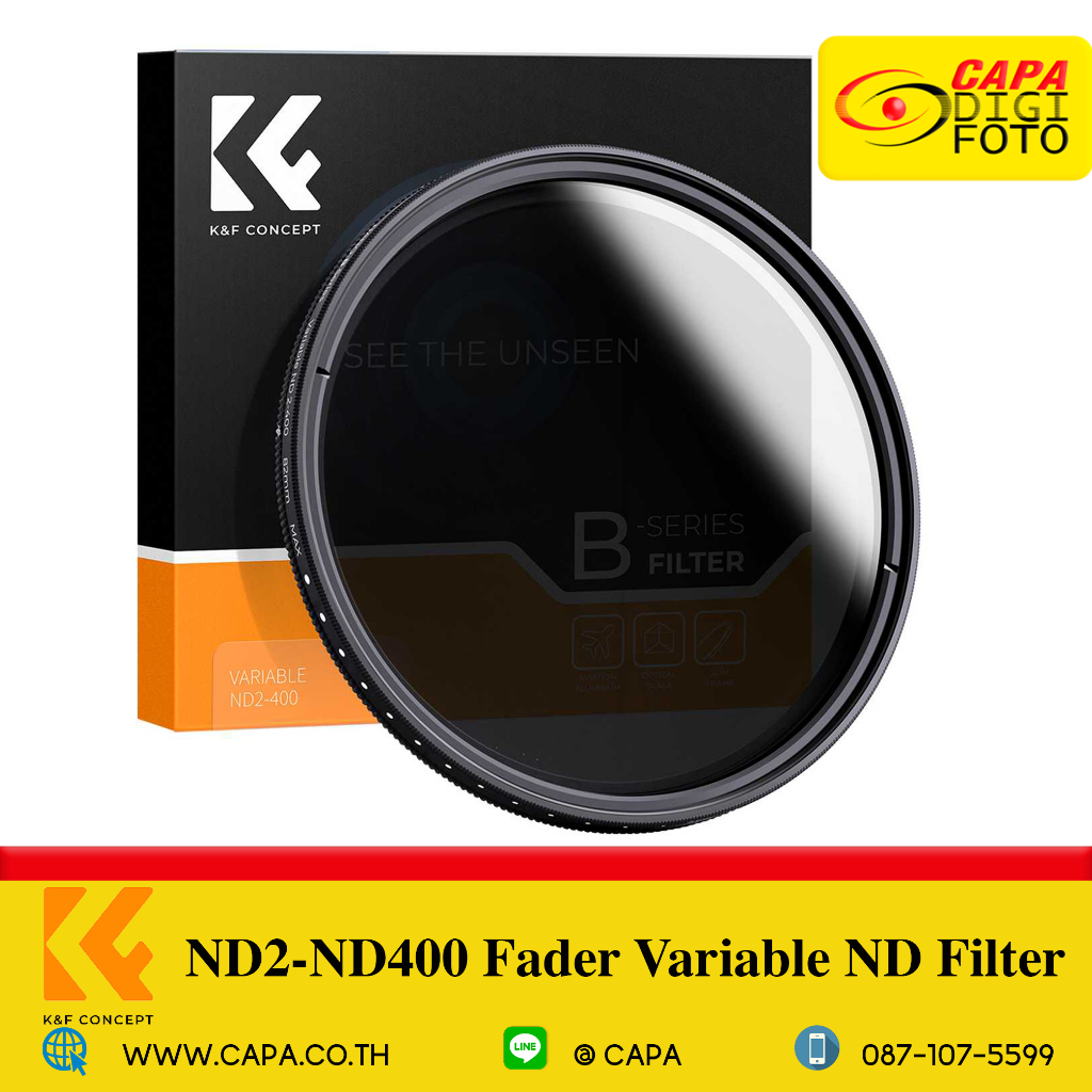 Bộ lọc K & F ND2-ND400 Chính hãng mới Bảo hành 1 năm