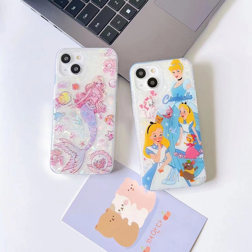 Vỏ đá ngọc trai cạnh mềm Họa tiết hoạt hình mới. Dành Cho Iphone i6 i6s i6plus i6splus i7 i8 se i7pl