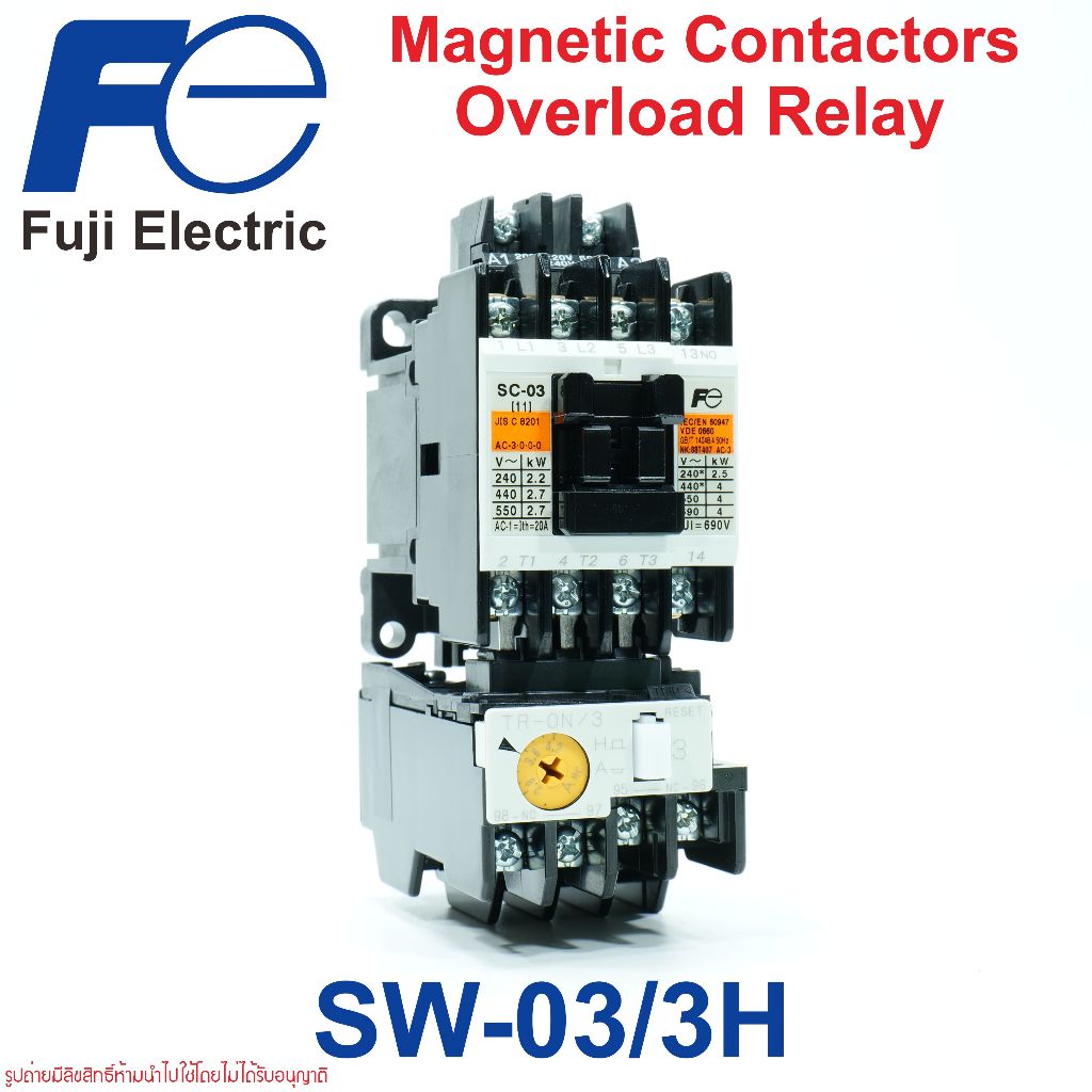 SW-03 / 3H FUJI Công tắc tiếp xúc ma thuật điện SW-03 SC-03 + TR-0N / 3