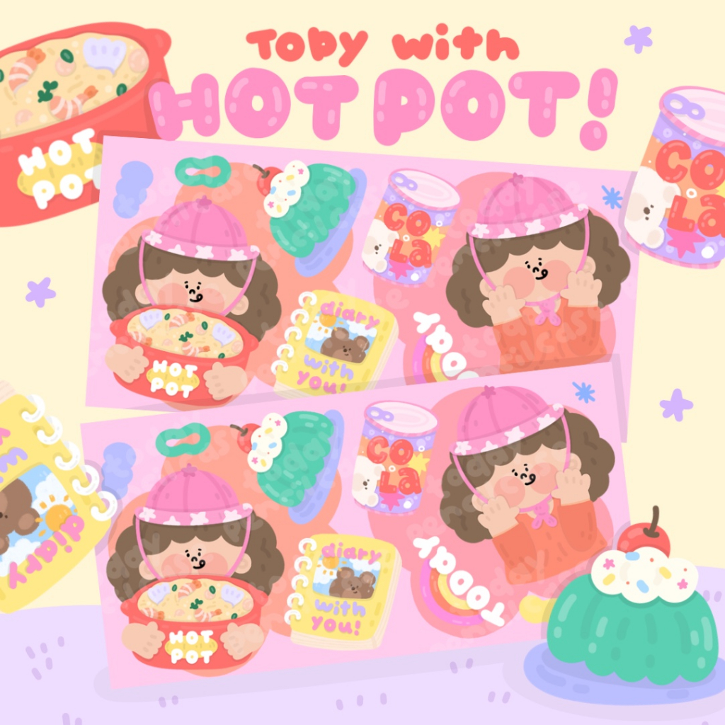 Hôm nay ❈ ✷ ❈ ์ toby với nhãn dán HOTPOT